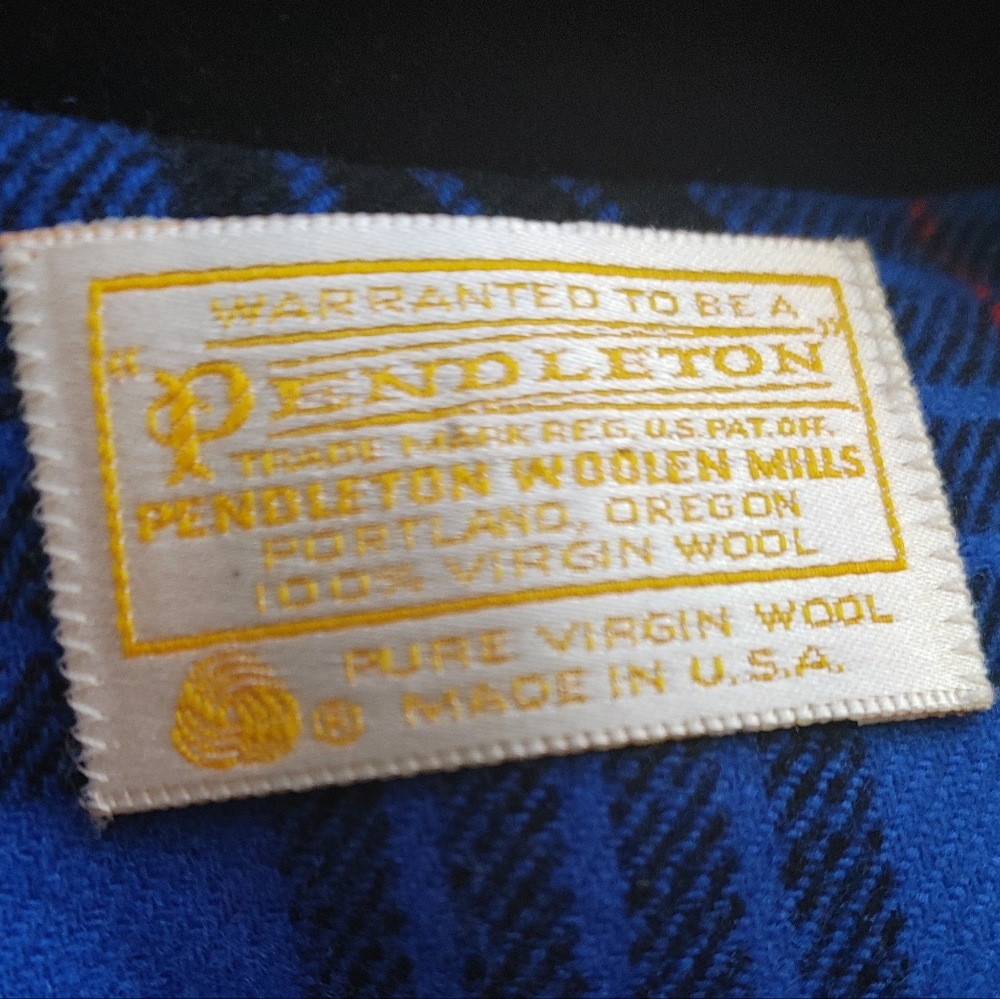 Vintage Classic Preppy Girl 100% Virgin Wool Pendleton Plaid Blazer - Picture 10 of 12